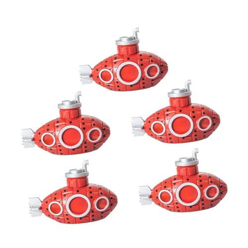 ＡＷＨＡＯ 5 Stück Mini Unterwasserfiguren, Aquarium Dekoration, PVC Aquarium Dekoration, Kinderspielzeug, 5 X 3,3 cm, Rot von ＡＷＨＡＯ