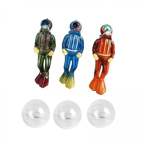 ＡＷＨＡＯ 6X 3X Little Diver Deko Taucher Actionfiguren Aquarium Dekoration von ＡＷＨＡＯ