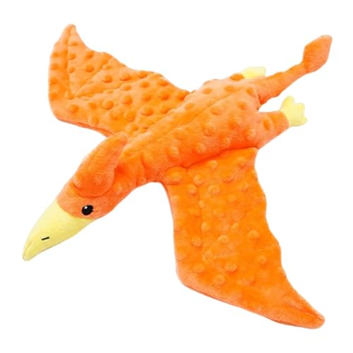 ＡＷＨＡＯ Animal Plüsch quietschendes Hund Spielzeug ausgestopft Tier Spielzeug Cartoon Dragon Haustier Geschenk Plüschplüsch für Aggressive Kauen kleine große, Orange von ＡＷＨＡＯ