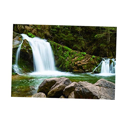 ＡＷＨＡＯ Aquarium Aufkleber Aquarium PVC Kleber Hintergrund Hintergrund Dekoration, Wasserfall im Wald, 122 x 46 cm von ＡＷＨＡＯ