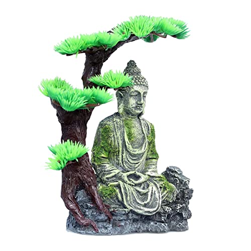 ＡＷＨＡＯ Aquarium Dekoration Buddha Figur, 18x10x23cm - Exotische Landschaftsgestaltung von ＡＷＨＡＯ