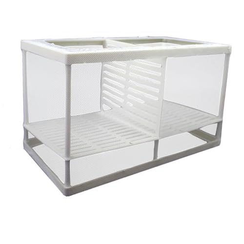 ＡＷＨＡＯ Aquarium Isolation Net Fisch Tank Teiler Box Juvenile Spawning Aquarium Trennung Grid Fisch Fütterung Container, L with Clapboard von ＡＷＨＡＯ