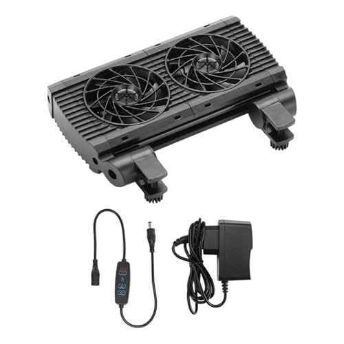 ＡＷＨＡＯ Aquarium Kühler Winkel Einstellbar Fisch Tank Fan Wasser Kühler für Salz/Süßwasser, 2 von ＡＷＨＡＯ