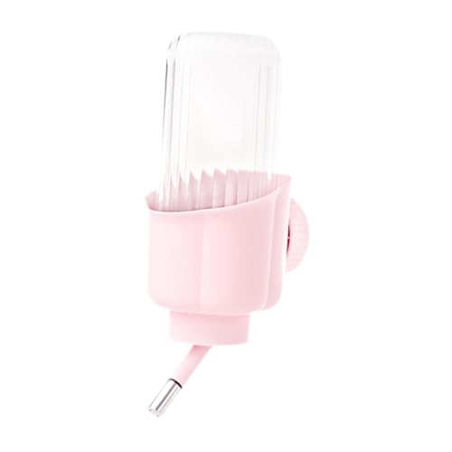 ＡＷＨＡＯ Automatischer Tränkebehälter für Kaninchen, Trinkflasche, tragbarer Wasserspender, Wasserzufuhr für andere Kleintiere, Meerschweinchen, Wachteln, ROSA, 500 ml von ＡＷＨＡＯ