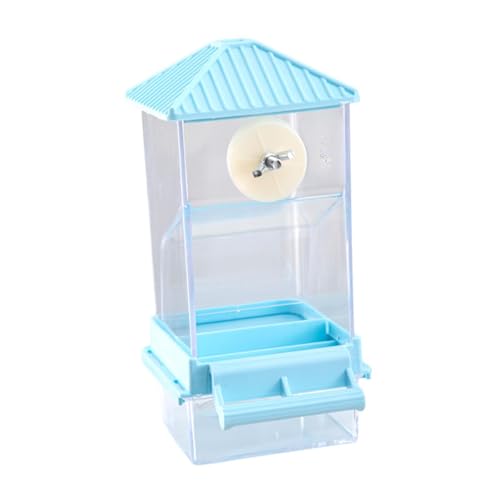 ＡＷＨＡＯ Bird Feeder Papageien -Feeder -Leckdosen klarer automatische Hangs -Fütterungsstation für Kanarische Lovebirds Blockierfink Cockatiel, Blau von ＡＷＨＡＯ