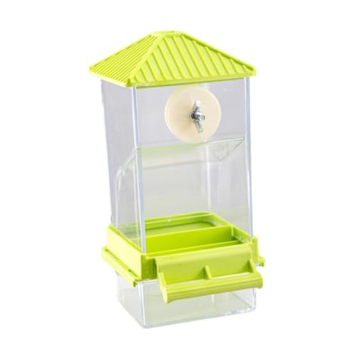 ＡＷＨＡＯ Bird Feeder Papageien -Feeder -Leckdosen klarer automatische Hangs -Fütterungsstation für Kanarische Lovebirds Blockierfink Cockatiel, GrÜn von ＡＷＨＡＯ