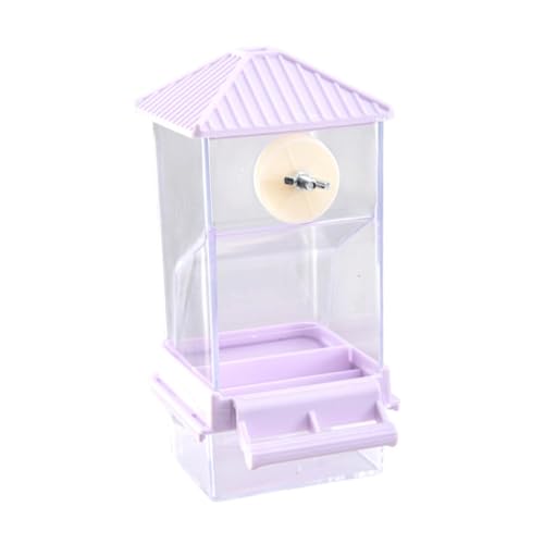 ＡＷＨＡＯ Bird Feeder Papageien -Feeder -Leckdosen klarer automatische Hangs -Fütterungsstation für Kanarische Lovebirds Blockierfink Cockatiel, Lila von ＡＷＨＡＯ