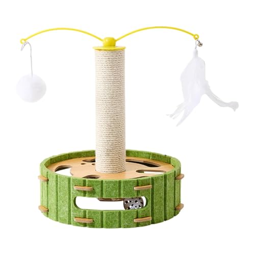 ＡＷＨＡＯ Cat Scratch Post Scratch -Kratzer -Stangenkatzen Kratzplatten Kätzchen Baumständer zum Spielen von Aktivitätszentrum Innenkätzchen, Runden von ＡＷＨＡＯ