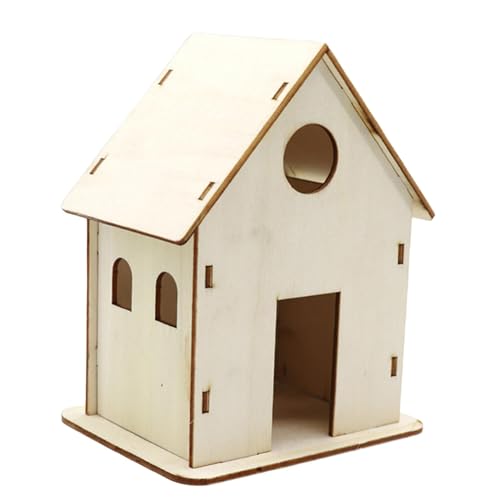 ＡＷＨＡＯ DIY Vogelhaus Aus Holz, Unmontierter Vogelkäfig, Handgefertigtes Vogelhaus für Kleine Vögel, Mehrfarbig, 15cmx12cmx10cm von ＡＷＨＡＯ