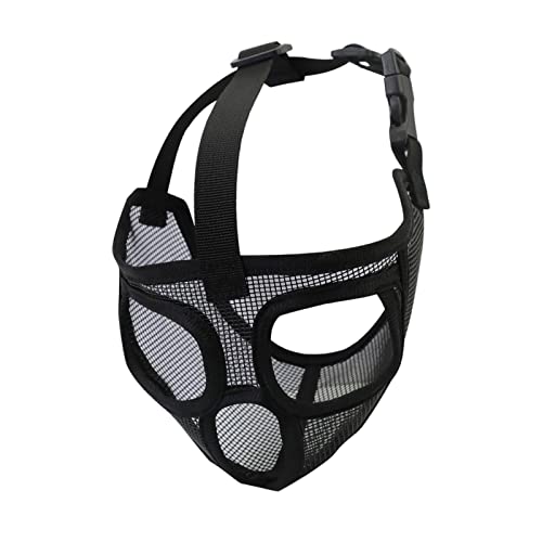 ＡＷＨＡＯ Einstellbare Haustier Hundemaske Anti Bell Kaumaschen Maulkorb Pflege, Full Mesh Schwarz L von ＡＷＨＡＯ