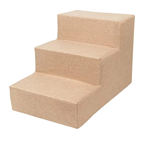 ＡＷＨＡＯ Faltbare Haustiertreppe, abnehmbare Abdeckleiter, 3 Stufen, waschbar, Tierbedarf, Rampe, Treppe für Hunde, Sofa, Welpen, Hochbett von ＡＷＨＡＯ