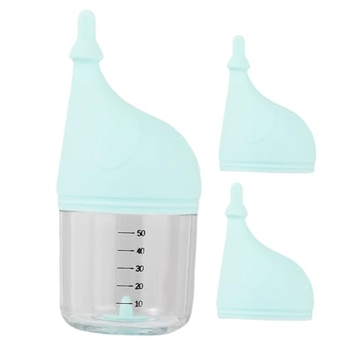 ＡＷＨＡＯ Flaschenfütterungsset für Kätzchen, Milchflasche für Kätzchen, 50 ml, tragbare, auswechselbare Sauger, Stillflasche für Zuhause, Hunde, Welpen, Blau von ＡＷＨＡＯ