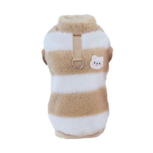 ＡＷＨＡＯ Fleece-Hundemantel, Bekleidung, Hunde-Winterjacke, Weste für Park-Urlaubspartys, braun XL von ＡＷＨＡＯ