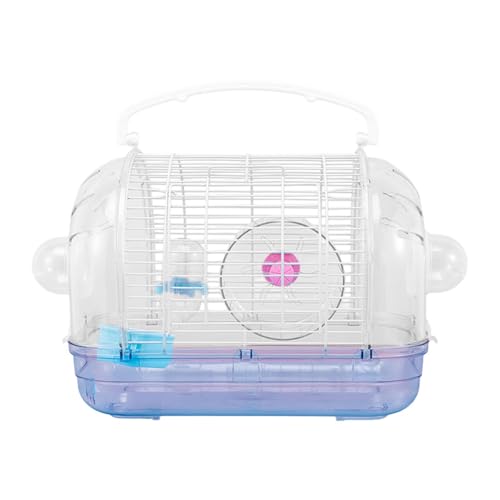 ＡＷＨＡＯ Hamster Käfig Kleines Tier Tragekäfig Wasserflasche Fütterungsbox Tragbar, Blau von ＡＷＨＡＯ