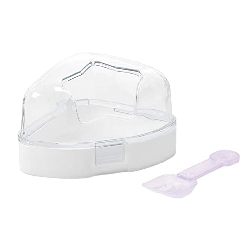 ＡＷＨＡＯ Hamster Sand Badezimmer, Kleiner Haustier Sandbad Behälter mit Schaufel, Saunaraum, Badewanne, Badesandraum für Rennmäuse, Haustierzubehör, Mäuse, Ham, Weiß von ＡＷＨＡＯ