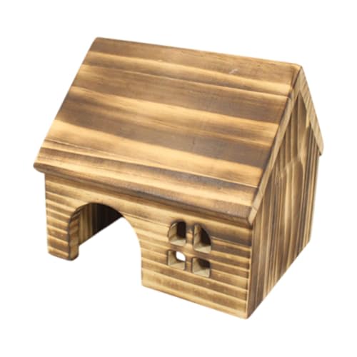 ＡＷＨＡＯ Hamster Wood House kleines Tier Hideaway House Hideaway Exploration Spielzeug Versteck für Mäuse Hamster Ratten kleine Tiere, S von ＡＷＨＡＯ