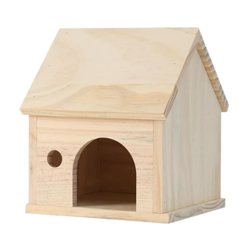 ＡＷＨＡＯ Hamsterholzhaus, Versteck Lebensraum, kleine Tiere Lebensraumhütte, Käfigspielzeug für Ratten -Lemminge, Style A von ＡＷＨＡＯ