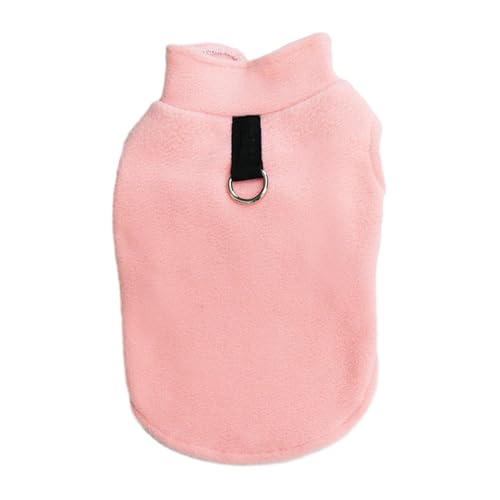 ＡＷＨＡＯ Haustier Hundepullover, Weste, Hundekleidung mit D Ringen, Hält Warm, Outfit, Weich, für Reisen, Picknicks, Haustierbedarf, Spaziergänge Im Fre, Rosa von ＡＷＨＡＯ