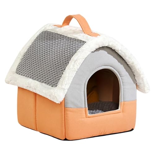 ＡＷＨＡＯ Haustier Katze Hundehaus Haustier Katzennest Katzenbett Haustierzelt Höhlenbett für Tiere Hunde Haustiere Katzen, Gray Roof S von ＡＷＨＡＯ