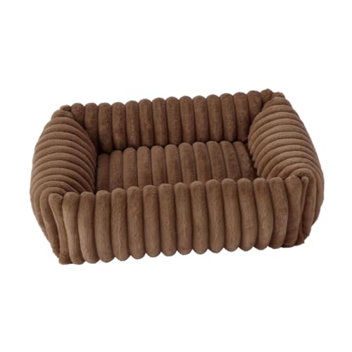 ＡＷＨＡＯ Haustier Katzen Hundebett, Haustier Schlafmatte, Haustierkissen, Süßes, Gemütliches Hundehaus, Zwinger, Waschbar, Katzennest, Hundesofa, Welpenbett Fü, Braun, L von ＡＷＨＡＯ