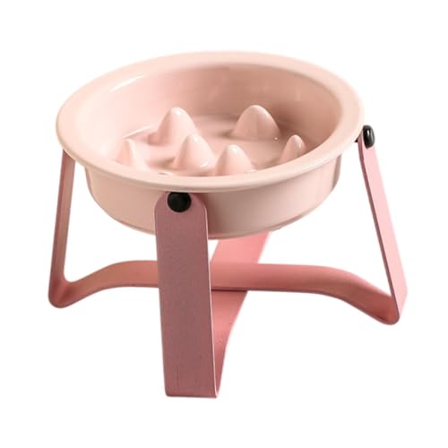 ＡＷＨＡＯ Haustierhund Slow Feeder Bowl, langsame Fütterung, Antischlucke, interaktiver Katzenspielzeugnahrung Container für Haustiere liefert Hunde, Rosa von ＡＷＨＡＯ