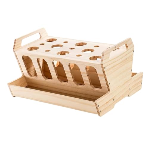 ＡＷＨＡＯ Heu-Futterständer für Kaninchen, Futterhalter für Kleintiere, Futterkrippe für aus Holz, Heu-Raufe für Meerschweinchen von ＡＷＨＡＯ