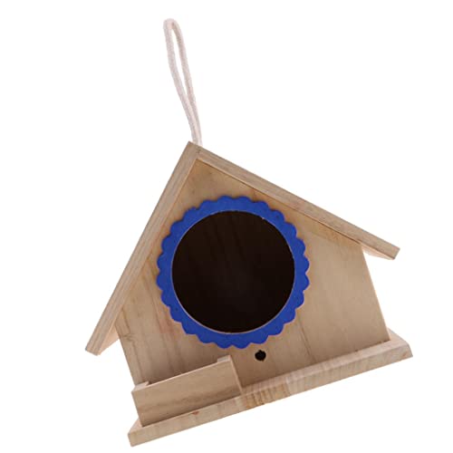 ＡＷＨＡＯ Hölzerner Vogelhaus Birdhouse Hängen Nistkasten Home Garten Yard Decor, Blau von ＡＷＨＡＯ