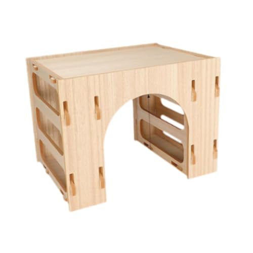 ＡＷＨＡＯ Holz Bunny Heu Feeder Hamster Spielhaus Lebensmittel Fütterung Krippe Meerschweinchen Heu Halter für Hamster von ＡＷＨＡＯ