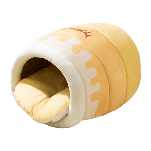 ＡＷＨＡＯ Honey Pot Katzenbett, Katzenversteck, Kleintierhaus, Katzennest für den Innenbereich, für Chihuahua, Katzen, Hunde, Zwergspitz, Welpen, L Yellow von ＡＷＨＡＯ