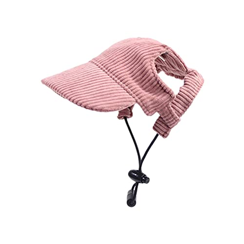 ＡＷＨＡＯ Hunde Baseballkappe, Hunde Sonnenhut, Hundehüte für Kleine Und Mittelgroße Hunde mit Ohrlöchern, Verstellbarer Cord Lässiger Haustierhut für Outdoor S, rosa S von ＡＷＨＡＯ