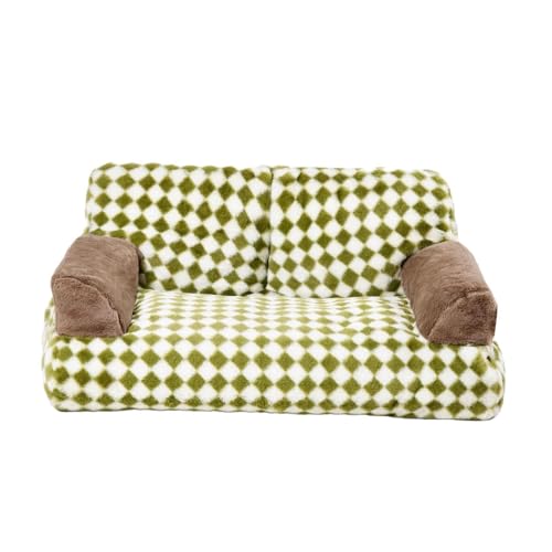 ＡＷＨＡＯ Hundebett, Hunde-/Katzencouch, modernes Hundebett mit Rutschfester Unterseite, Haustiercouch, Katzencouch für Kätzchen, alle Rassen, Haustierbedarf, Green M von ＡＷＨＡＯ