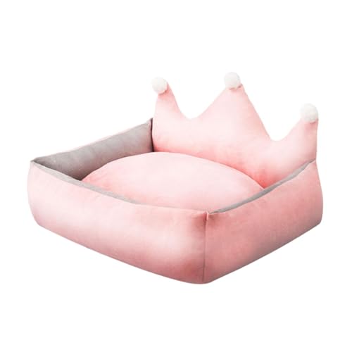 ＡＷＨＡＯ Hundebett-Matte, Haustierbett, waschbar, Welpennest, gemütliche Hundehütte, bequemes Kätzchenbett, Hundesofa, Katzenbetten für Hauskatzen, für Hunde, Rosa, M von ＡＷＨＡＯ