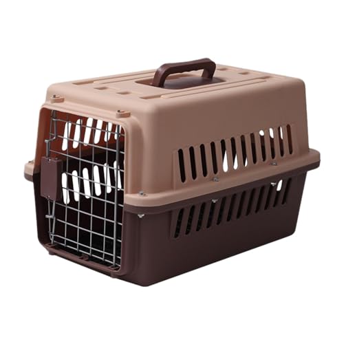 ＡＷＨＡＯ Hundehütte, Kleintier Transportbox, Hundetransportbox, Katzen, Haustier Reisebox für Zoohandlungen, Spaziergänge mit Kaninchen, Kätzchen, Braun von ＡＷＨＡＯ