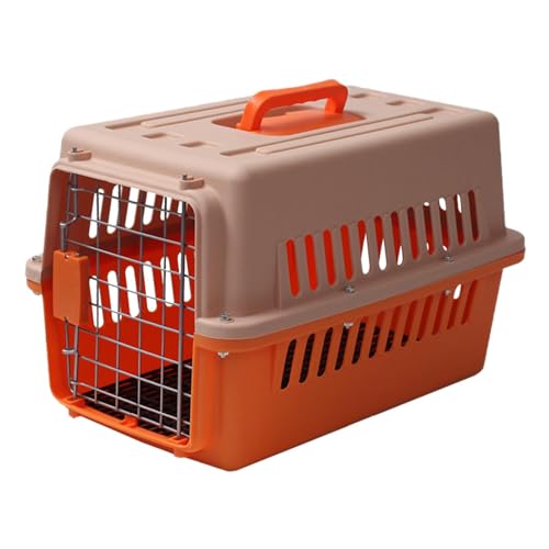 ＡＷＨＡＯ Hundehütte, Kleintier Transportbox, Hundetransportbox, Katzen, Haustier Reisebox für Zoohandlungen, Spaziergänge mit Kaninchen, Kätzchen, Orange von ＡＷＨＡＯ