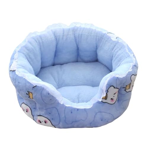 ＡＷＨＡＯ Hundekatzenbett Katzensofa Herbst Winter Beruhigendes bequemes Haustierkissen Haustierkatzennest, Blau klein von ＡＷＨＡＯ