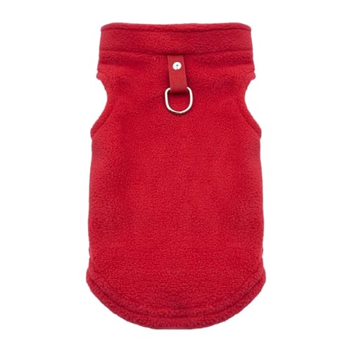 ＡＷＨＡＯ Hundeweste Hundepullover Warmes Futter Rot Bequeme Winddichte Winterkleidung für Hunde, M von ＡＷＨＡＯ