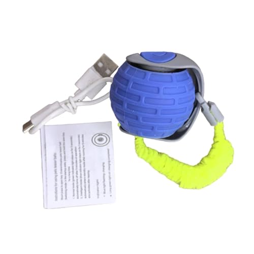 ＡＷＨＡＯ Interaktiver Katzenspielzeugball, Trainingsspielzeug für Haustiere, leichtes, lustiges Katzenrollballspielzeug für Kätzchen, Hauskatzen, Kätzchen, Blau von ＡＷＨＡＯ