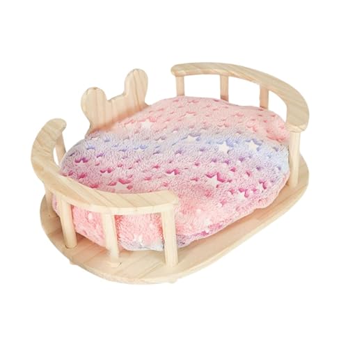 ＡＷＨＡＯ Kaninchenbett kleine Haustiere Haus Versteck stabil bequemes Meerschweinchenbett mit Matte für Meerschweinchen Chinchillas Hedgehogs, Oval von ＡＷＨＡＯ