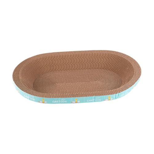 ＡＷＨＡＯ Katze Scratcher Karton Ausbildung Spielzeug Scratch Pad Nest Haustier Katze Kratzen Pad Spielen, Oval Extra groß von ＡＷＨＡＯ