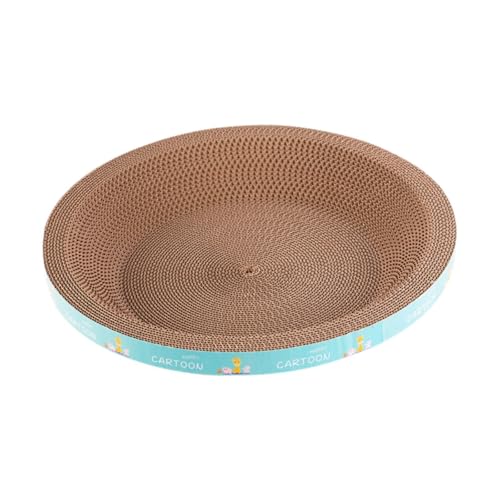 ＡＷＨＡＯ Katze Scratcher Karton Ausbildung Spielzeug Scratch Pad Nest Haustier Katze Kratzen Pad Spielen, Rund Groß von ＡＷＨＡＯ