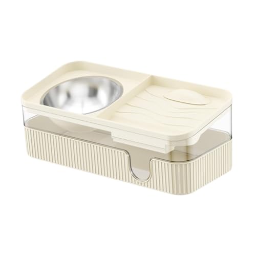 ＡＷＨＡＯ Katzen Hund Wasser und Lebensmittel Feeder Automatische Zyklus Haustiere Liefert Haustier Automatische Feeder, Creme von ＡＷＨＡＯ