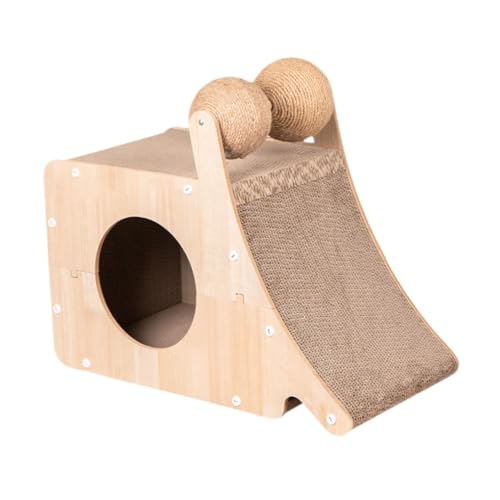 ＡＷＨＡＯ Katzenkratzer House Play House Katzenpads Wellenpapier für mittlere große Katze von ＡＷＨＡＯ