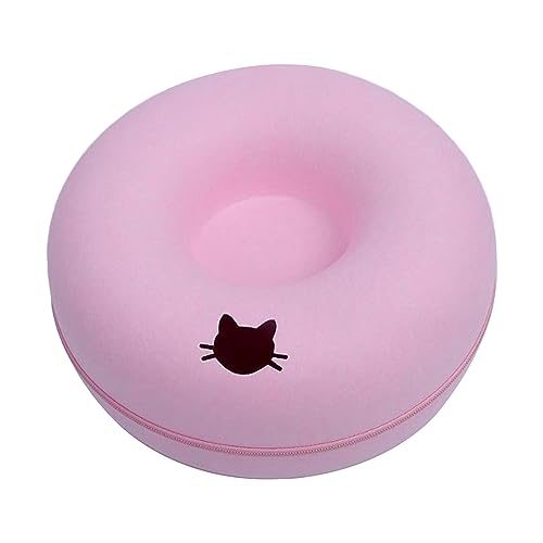 ＡＷＨＡＯ Katzentunnelbett, Katzentunnel, Katzenversteck für Den Innenbereich, Donut Katzenbett, Universell für Alle Jahreszeiten, Katzenwohnung Und Katzenhöhle, Rosa 50cm von ＡＷＨＡＯ