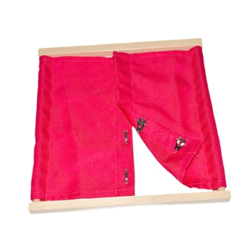 ＡＷＨＡＯ Kleidung Board Sensorische Board Vorschule Lernen Spielzeug Kleid Lernen Board Kids Busy Board für Kinder Vorschule, Rose rot Haken von ＡＷＨＡＯ