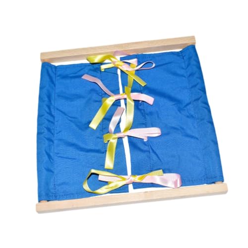 ＡＷＨＡＯ Kleidung Board Sensorische Board Vorschule Lernen Spielzeug Kleid Lernen Board Kids Busy Board für Kinder Vorschule, dunkelblaue Schleife von ＡＷＨＡＯ