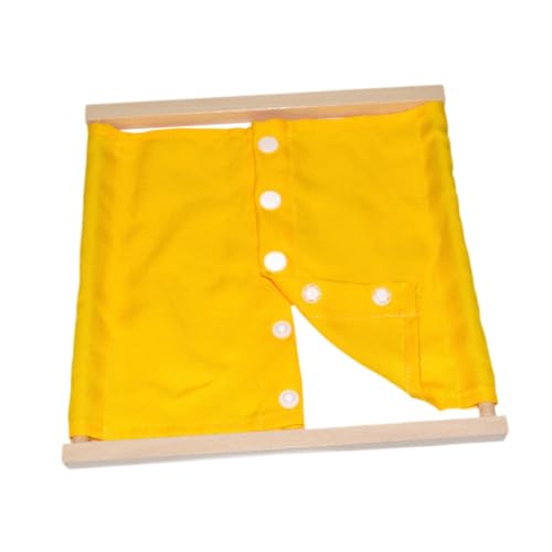 ＡＷＨＡＯ Kleidung Board Sensorische Board Vorschule Lernen Spielzeug Kleid Lernen Board Kids Busy Board für Kinder Vorschule, gelber Druckknopf von ＡＷＨＡＯ