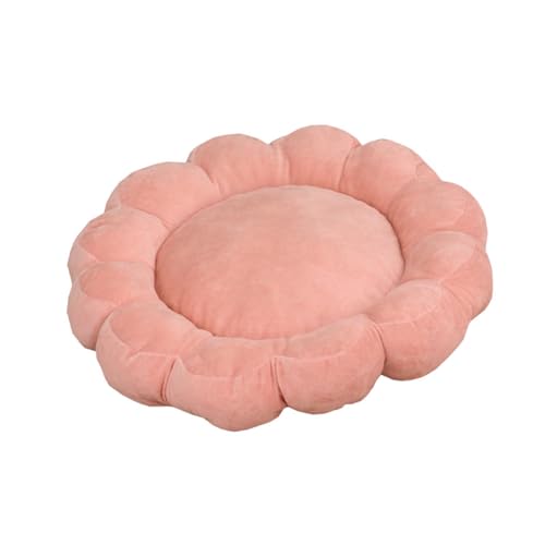 ＡＷＨＡＯ Kleines Hundebett, süßes Katzenbett mit Blütenblättern, süßes, rutschfestes, weiches Haustier-Nistbett, Haustier-Schlafunterlage für Welpen, Rosa von ＡＷＨＡＯ