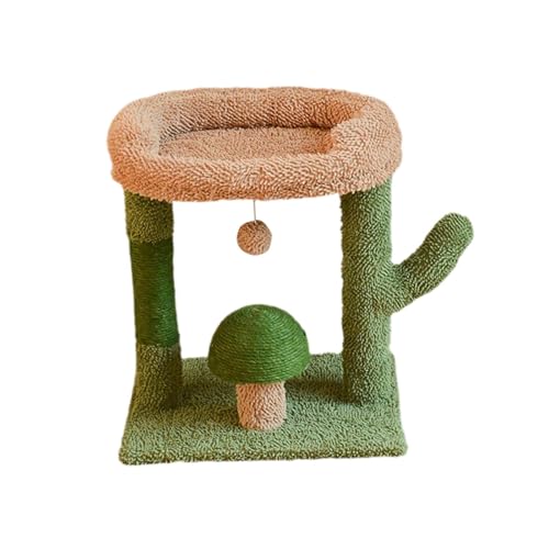 ＡＷＨＡＯ Kletterbaum für Katzen, Kletterturm für Katzen mit Ball, mehrschichtiger Möbelschutz, Haustierhaus, Haustierbett zum Ausruhen, Sitzstange, Kätzchen von ＡＷＨＡＯ