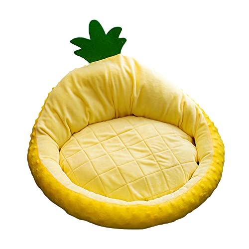 ＡＷＨＡＯ Kreatives Katzennest Hundebett Kissen Warm Soft Pad Käfigtasche, Ananas von ＡＷＨＡＯ