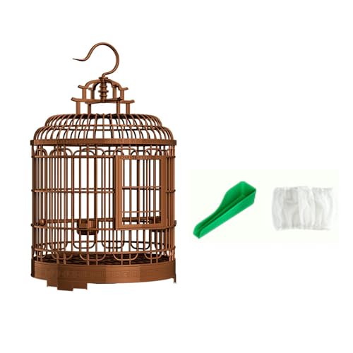 ＡＷＨＡＯ Retro-Vogelkäfig, Papageienkäfig, Vogelkäfig-Set mit Zubehör, Nest, Heimtierbedarf, Sittichkäfig für Conures, kleine Vögel, Finken, c von ＡＷＨＡＯ